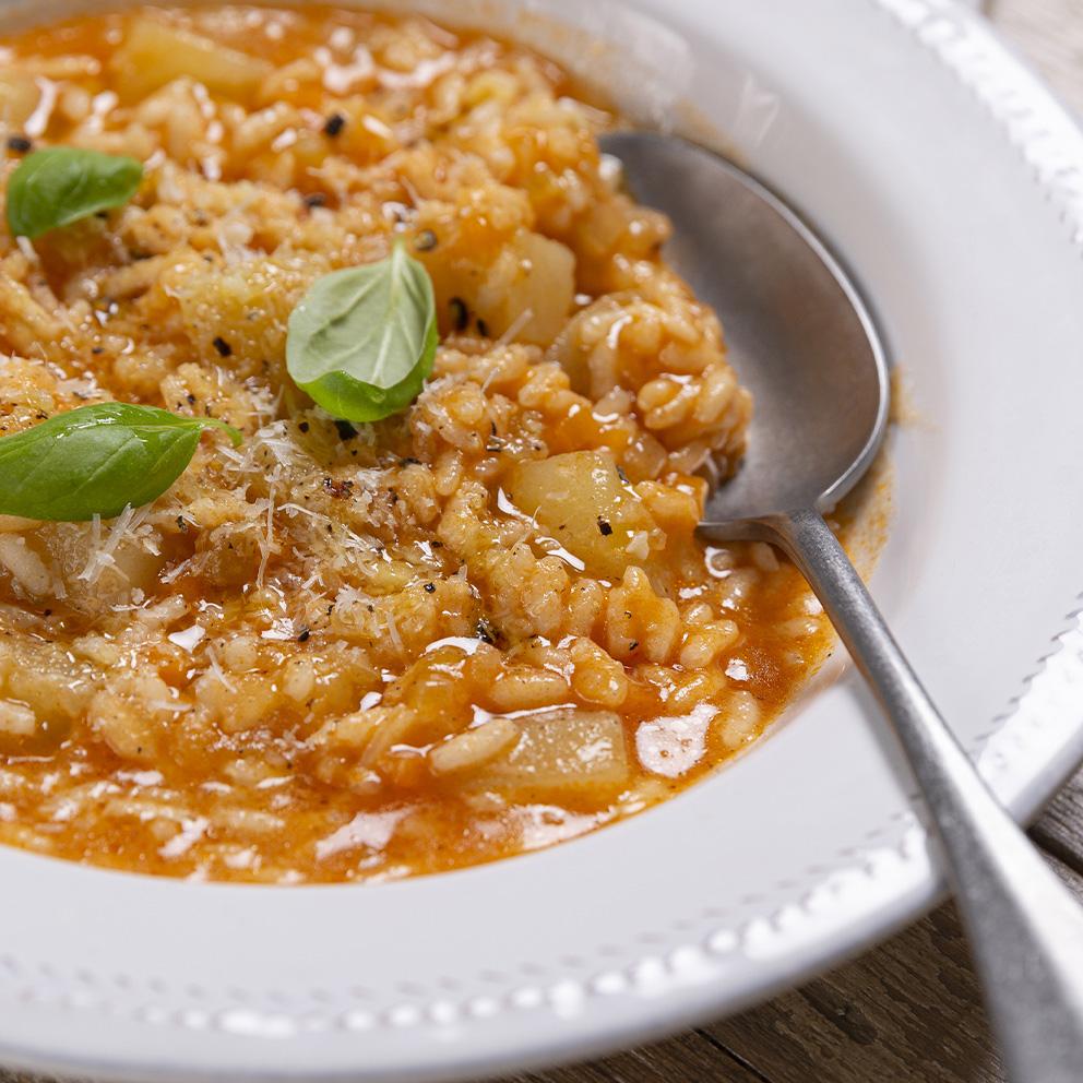 Minestra di riso e patate