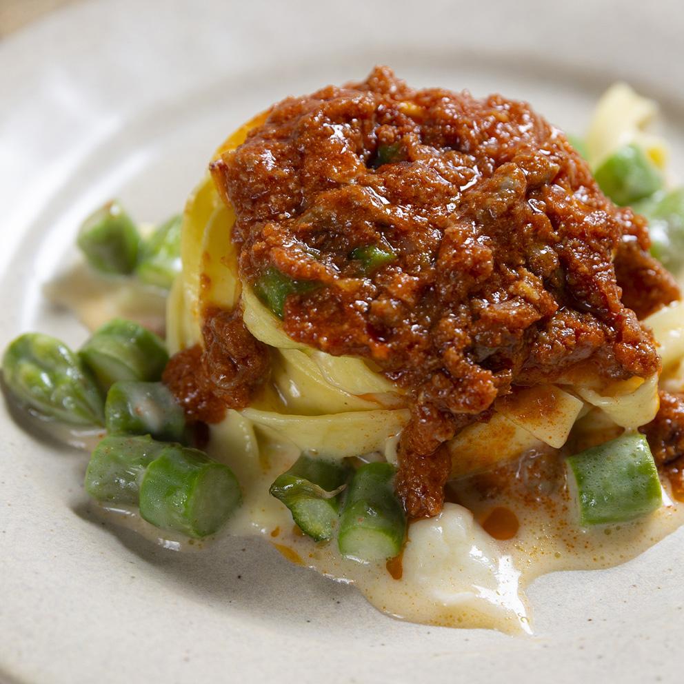 Timballo di tagliatelle al ragù