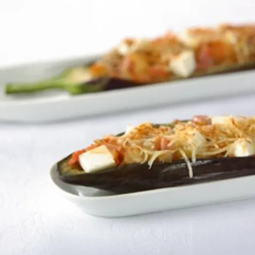 Melanzane ripiene di formaggio light