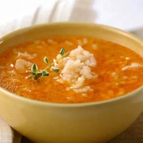 Zuppa di pollo con riso