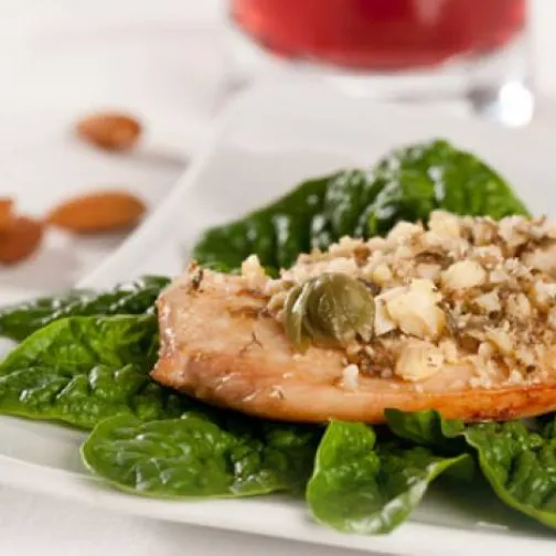Filetto di tacchino con mandorle e capperi