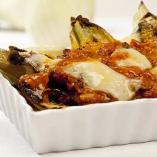 Gratin di finocchi al ragù
