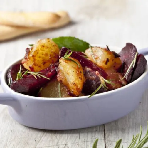 Stufato barbabietole, patate, rosmarino