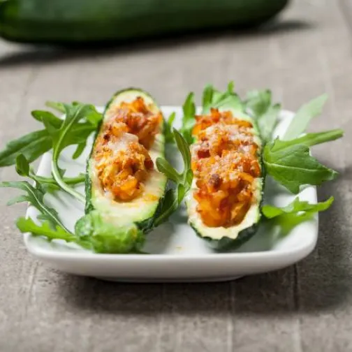 Zucchine ripiene di carne al forno