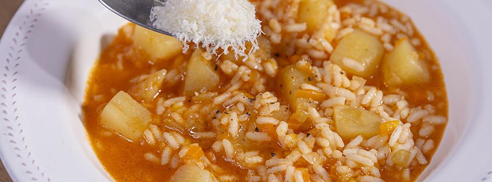 Minestra di riso e patate