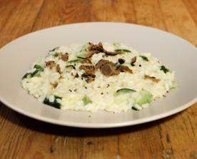 Risotto con zucchine e tartufo